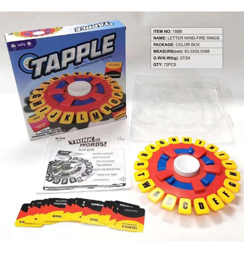 Juego Tapple, Juego De Mesa Familiar Educativo Rápido