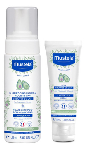 Mustela Baby Cradle Cap Bundle - Champú Natural Para Bebé.