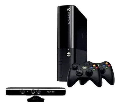 Console Xbox 360 Super Slim Kinect 2 Controles 5 Jogos Usado (Recondicionado)