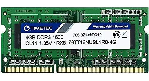 Memoria Timetec 4gb Ddr3 1600mhz De 204 Pines -verde