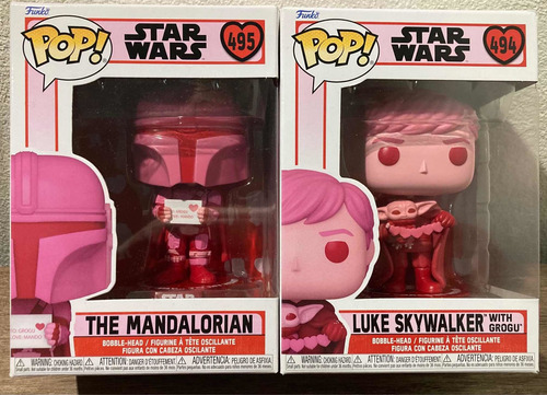 Paquete Funko The Mandalorian #495 + Luke Skywalker #494