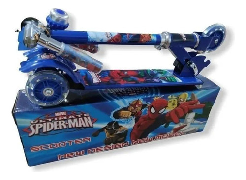 Patinete Infantil Ferro Homem Aranha 3 Rodas