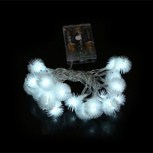 2024 J 10m 80 Luces Navidad A296 Decoración Nieve Pompón