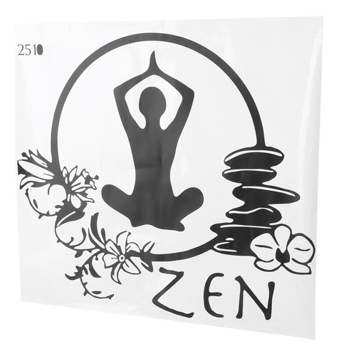 Adhesivo De Pared Con Patrón De Yoga Zen, Calcomanía De Medi