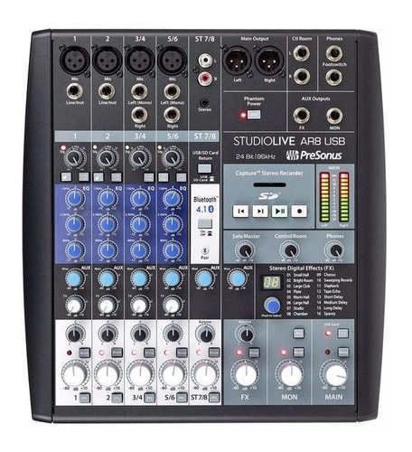 Presonus Ar8 Usb Consola Mixer 8 Canales Graba Multipista 6p
