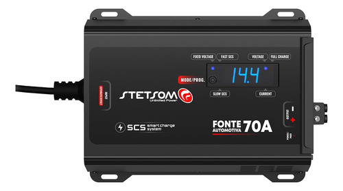 Fonte 70a Stetsom Infinite Automotiva Som Bivolt Voltimetro