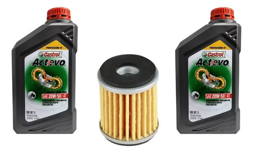 Kit Aceite Castrol Filtro Ybr Ys Fz 25 Xtz 250 Yamaha Eltala