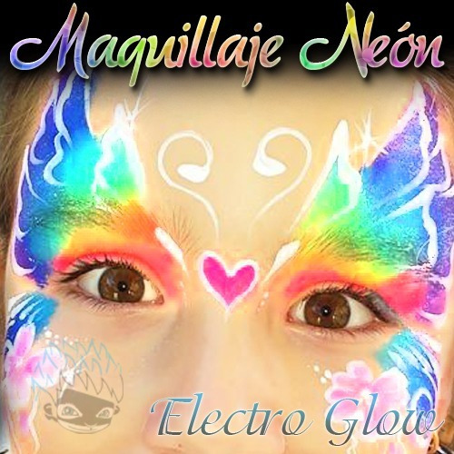 Maquillaje Base Agua Neón Pintacaritas Amarillo Uv 8 Gr