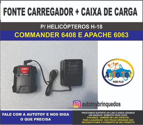 Apache 6063 - H-18 - Só Carregador 12v + Caixa De Carga 7.4v