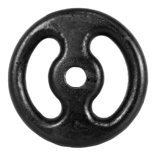 Anilha De 5kg Vazada Para Musculação Barras/halteres Cor Preto Menor preço em Anilha De 5kg Vazada Para Musculação Barras/halteres Cor Preto