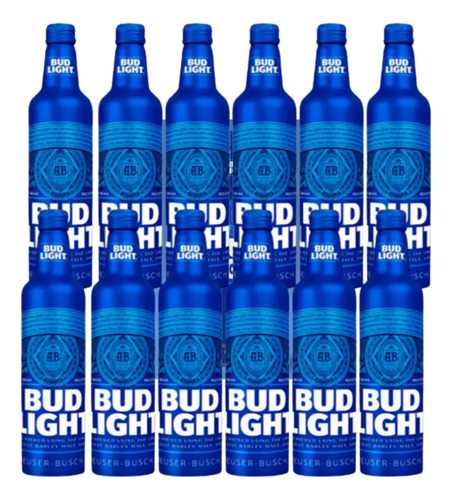 Kit Com 12 Bud Light 473ml Garrafa Alumínio A Mais Vendida
