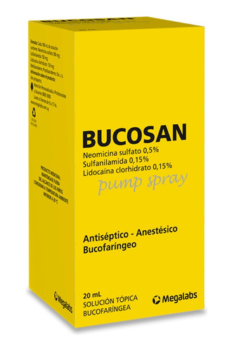 Bucosan® Pump Spray 20 Ml Antiséptico | Dolor De Garganta