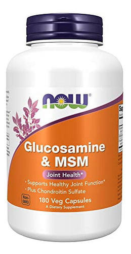 Glucosamine & Msm 180 Cápsulas Vegetales Now