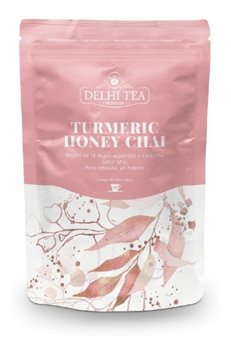 Imagen 1 de 4 de Té Hebras Delhi Tea Premium Turmeric Honey Chai