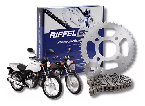 Kit Relação Riffel Honda Cg 125 Cargo 2009 A 2013