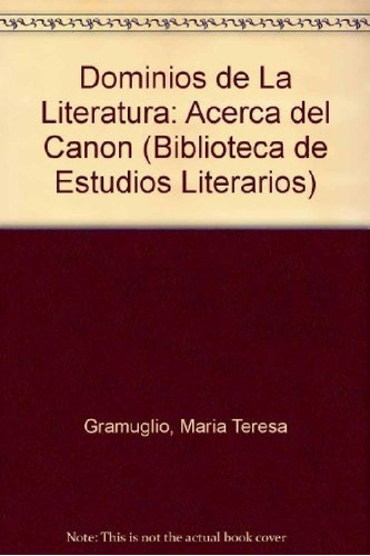 Dominios De La Literatura: Acerca Del Canon, De Sin . Edito