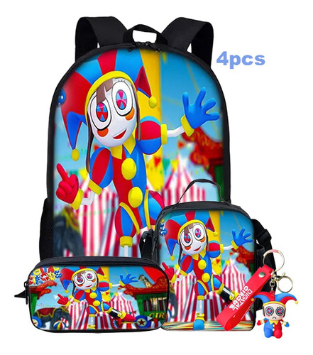 Juego De 3 Mochilas Escolares Magical Digital Circus