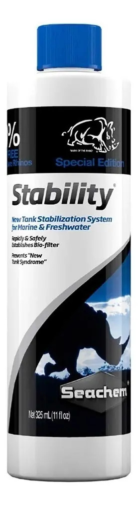 Bacterias Stability Seachem Acuarios Biofiltro Agua Dulce/Salada 325ml