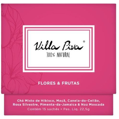 Kit 3x: Chá Misto Flores E Frutas Villa Piva 15 Sachês