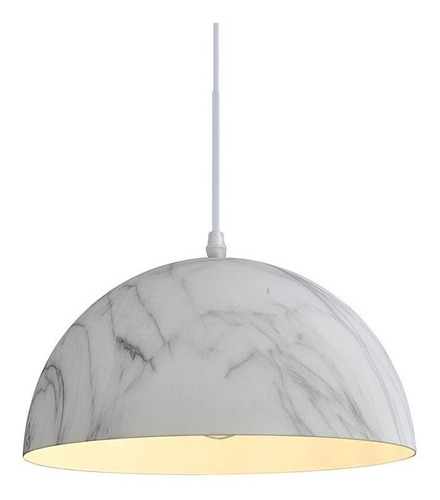 Lámpara Decorativa Colgante Color Mármol Blanco Lc782a