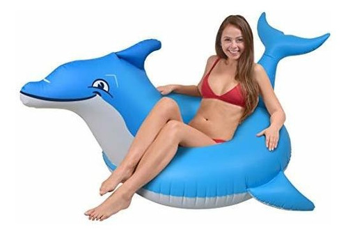 Gofloats Dolphin Pool Float Party Tube - Balsas Inflables Pa