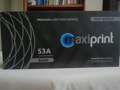 Imagen 1 de 3 de Cartucho Impresora Maxi Print 53a Negro Nuevo Compatible Hp