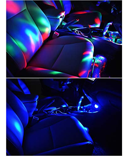 Luz Discoteca Usb Mini, Led Multicolor Para Coche Y Fiesta