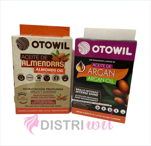 Imagen 7 de 7 de Aceite De Argan Nutricion Y Brillo Intenso Otowil Caja X48un