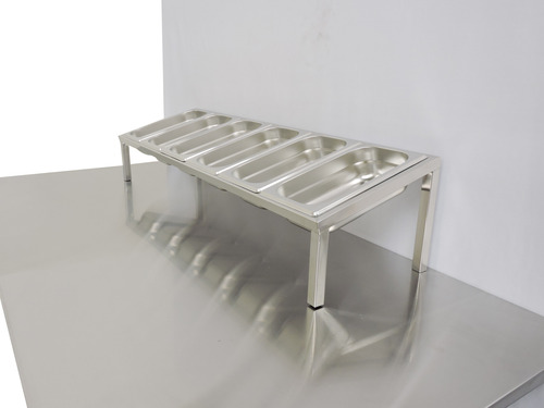 Pizzarola Condimentadora Mesa Inox 6 Cubas De 1/4 Com Tampas