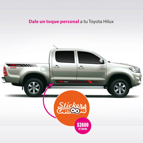 Adhesivo Personalizado Ploteo Camioneta Trd Toyota Hilux