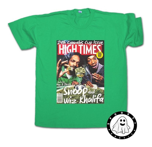 Remera High Times Snoop Dogg Wiz Khalifa 420 Unisex Algodón