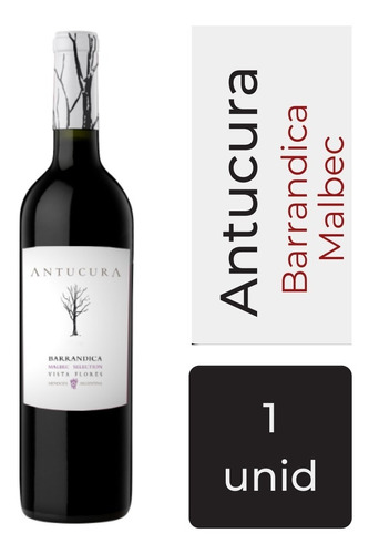 Vino Antucura Barrandica Malbec 750ml Mp Drinks