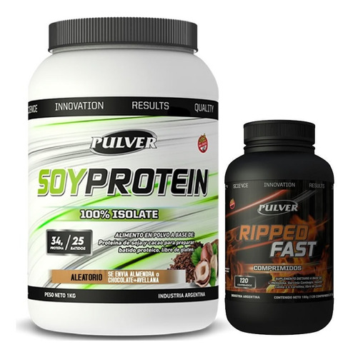 Soy Protein 1 Kg Pulver Soja Sin Tacc + Quemador Ripped Fast