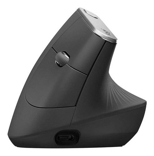 Imagen 1 de 2 de Mouse vertical inalámbrico recargable Logitech  MX Vertical negro