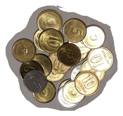 Moneda Argentina 5 Y 10 Centavos Serie Completa Son 23 L1