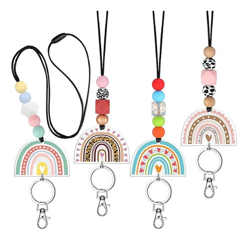 5 X 4 Cordones De Silicona Para Tarjetas De Identificación Y