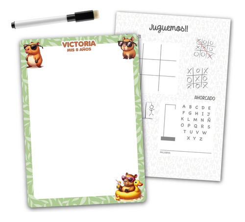 30 Souvenirs Pizarras Con Juegos Capibara