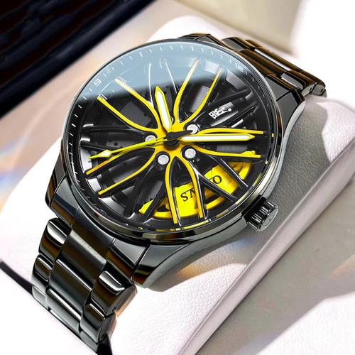 Reloj De Cuarzo Giratorio De Moda Para Hombre
