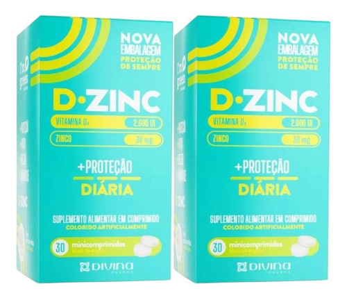 Kit D-zinc Com 2 Caixas De 30 Comprimidos Cada