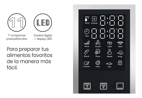 Horno Eléctrico Aiwa 32l Antiadherente Modo Asador Aw-ok32
