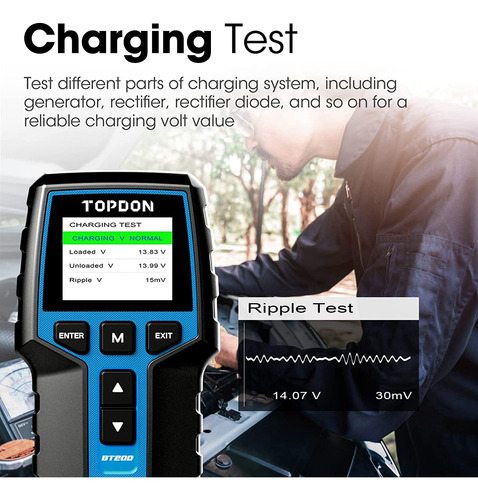 Topdon Bt200 100-2000cca - Probador De Batería De Coche De 2