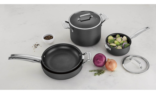 Bateria Cuisinart Smartnest 11 Pzs Aluminio Anodizado Color Negro