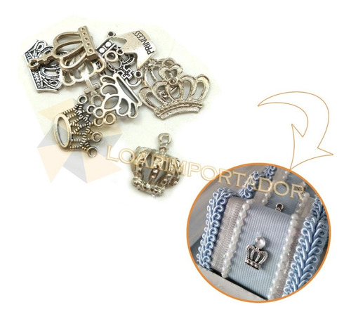 Imagen 1 de 5 de Dijes Metalicos Surtidos Metal Souvenir Cintas Pulsera 100u