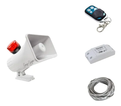 comprar Sirena Alarma Vecinal A Control Remoto 30w, Estrobo 120db 