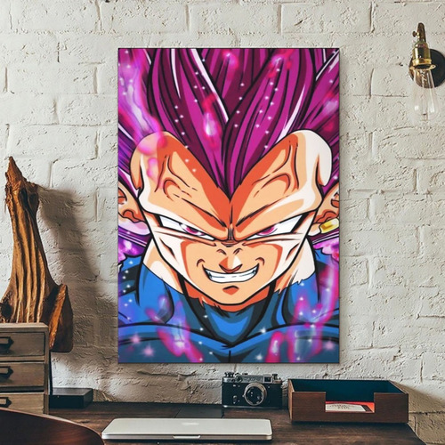 Cuadro Decorativo Rostro Vegeta Ultra Ego Anime Artistico