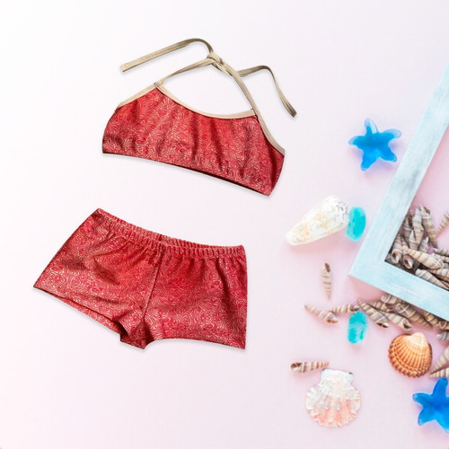 Imagen 4 de 5 de Malla Bikini Ailin 272 Niña Shor Top Estampada Verano