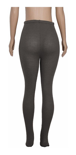 Imagem 7 de 8 de Meia Calça Fuso Grossa Lã Tricô Feminina/masculina Cós Alto