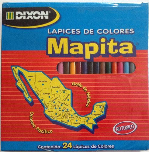 5 Cajas Colores Mapita Con 24 Largos