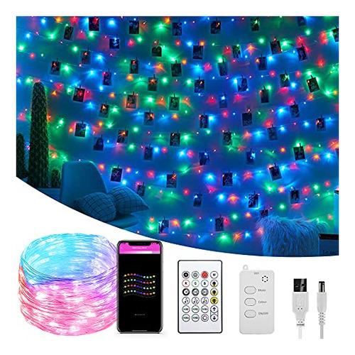 Smart Photo Clip String Lights,wonplug16.4 Ft Color Nwb88