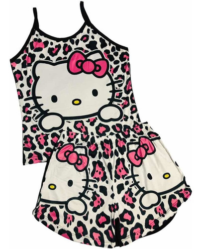 Pijama Hello Kitty Short Y Blusa Para Dama Comoda Unitalla